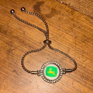 Green and Silver Adjustable Bracelet
